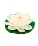 R219402-1 FLOR LOTO FLOTANTE 18 CM BLANCO