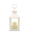 R718002-1 FAROL CON VELA LISO 20CM BLANCO