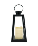 R718005 FAROL CON VELA PIRAMIDE 26CM