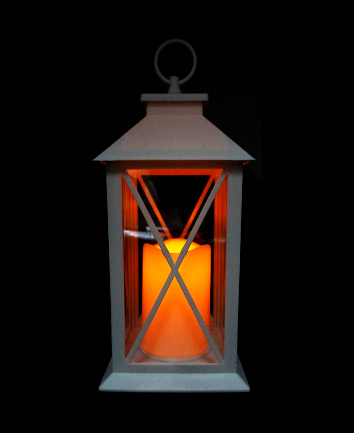 R718006 FAROL CON VELA LED X 27CM