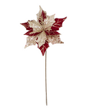 R106302 NAVIDAD VARA FLOR NOCHE BUENA LENTEJUELA 25 CMS PZA